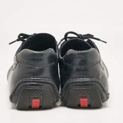 Prada Sport Navy Blue Leather Low Top Sneakers Size 45.5