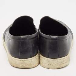 Pre Owned Prada Sport Black/Blue Suede and Leather Slip On Sneakers Size 43