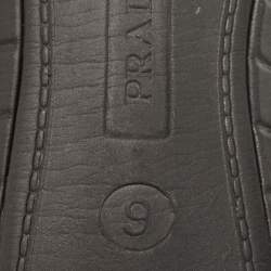 Pre Owned Prada Sport Black/Blue Suede and Leather Slip On Sneakers Size 43