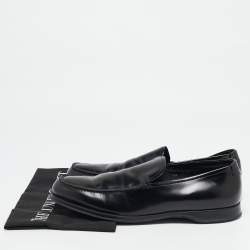 Prada Sport Black Leather Slip On Loafers Size 42
