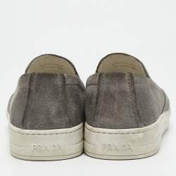 Prada Sport Grey Suede Slip On Sneakers Size 38.5