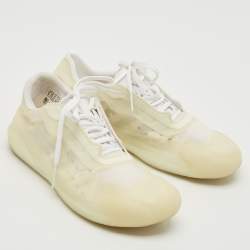 Prada Sport x Adidas Cream Mesh and Rubber ,Luna Rosa Sneakers Size 41.5
