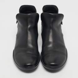 Pre Owned Prada Sport Black Leather High Top Sneakers Size 43