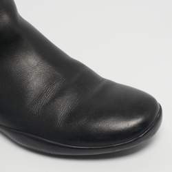 Pre Owned Prada Sport Black Leather High Top Sneakers Size 43