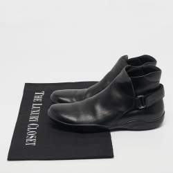 Pre Owned Prada Sport Black Leather High Top Sneakers Size 43