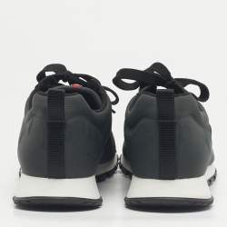 Pre Owned Prada Sport Grey/Black Canvas  Trainer Lace Up Sneakers Size 43