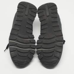 Pre Owned Prada Sport Grey/Black Canvas  Trainer Lace Up Sneakers Size 43
