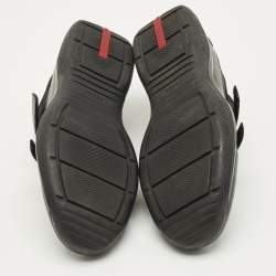 مملوكة مسبقًا Prada Sport Black Mesh and Leather Low Top Sneakers Size 44.5