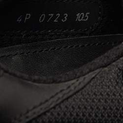 مملوكة مسبقًا Prada Sport Black Mesh and Leather Low Top Sneakers Size 44.5