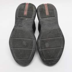 Pre Owned Prada Sport Black Leather and Mesh Low Top Sneakers Size 40