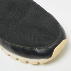 مملوكة مسبقً ا Prada Sport Size 42 Black Canvas and Leather Slip On Sneakers