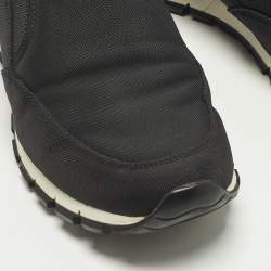 Pre Owned Prada Sport Size 39 Black Canvas Slip On Sneakers