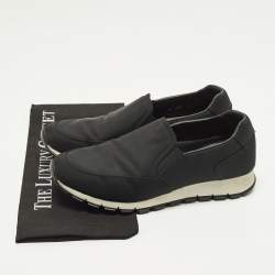 Pre Owned Prada Sport Size 39 Black Canvas Slip On Sneakers