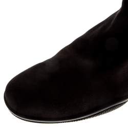 Pre Owned Prada Sport Brown Suede Slip On Chelsea Boots Size 43.5