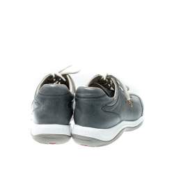 Pre Owned Prada Sport Blue/Grey Leather Lace Up Sneakers Size 38