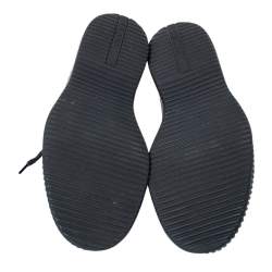 Pre Owned Prada Sport Black Leather Low Top Lace Up Sneakers Size 41.5