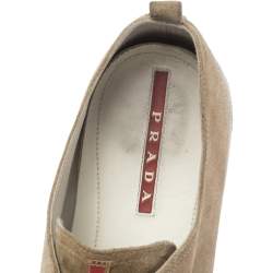 Pre Owned Prada Sport Beige Suede Low Top Sneakers Size 46