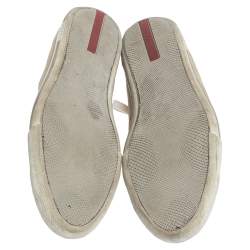 Pre Owned Prada Sport Beige Suede Low Top Sneakers Size 46