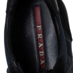 Pre Owned Prada Sport Blue Suede and Nylon Low Top Sneakers Size 42