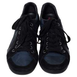 Pre Owned Prada Sport Blue Suede and Nylon Low Top Sneakers Size 42