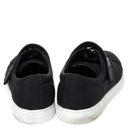 Pre Owned Prada Sport Black Fabric And Rubber Lace Up And Velcro Sneakers Size 41.5