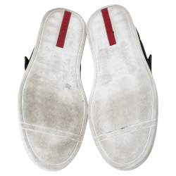 Pre Owned Prada Sport Black Fabric And Rubber Lace Up And Velcro Sneakers Size 41.5