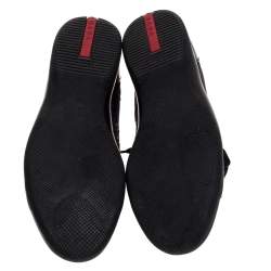 Pre Owned Prada Sport Black Nylon Fabric And Leather Low Top Sneakers Size 41.5