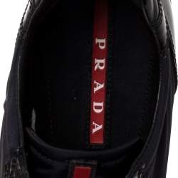 Pre Owned Prada Sport Black Nylon Fabric And Leather Low Top Sneakers Size 41.5