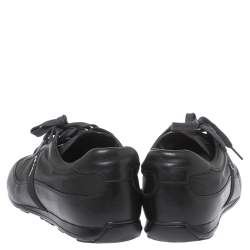 Pre Owned Prada Sport Black Leather and Nylon Trainers Sneakers Size 43.5