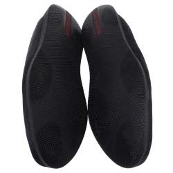 Prada Sports Black Leather Scrunch Slip On Sneakers Size 42