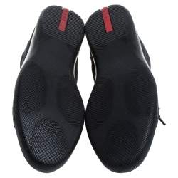 Pre Owned Prada Sport Navy Blue Nylon and Suede Lace Top Sneakers Size 42