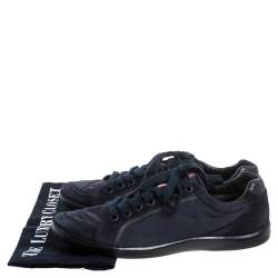 Pre Owned Prada Sport Navy Blue Nylon and Suede Lace Top Sneakers Size 42