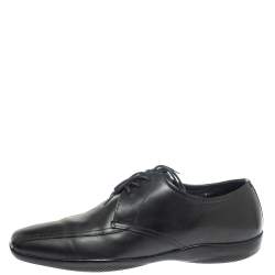 Pre Owned Prada Sports Black Leather Lace Up Derby Size 41.5