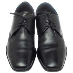 Pre Owned Prada Sports Black Leather Lace Up Derby Size 41.5