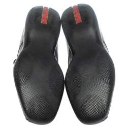 Pre Owned Prada Sports Black Leather Lace Up Derby Size 41.5