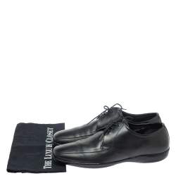 Pre Owned Prada Sports Black Leather Lace Up Derby Size 41.5