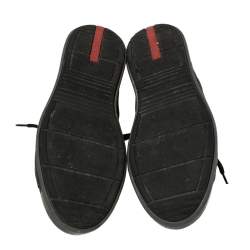 Pre Owned Prada Sports Black Nylon Lace Up Low Top Sneakers Size 42.5
