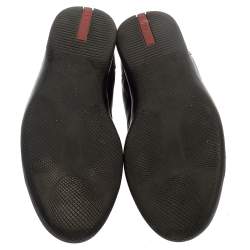 Pre Owned Prada Sport Black Leather Low Top Sneakers Size 44.5