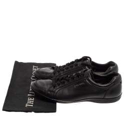 Pre Owned Prada Sport Black Leather Low Top Sneakers Size 39