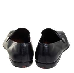 Pre Owned Prada Sport Black Leather Sip On Loafers Size 43