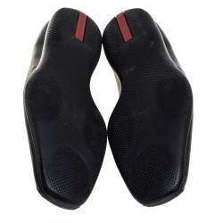 Pre Owned Prada Sport Black Leather Sip On Loafers Size 43