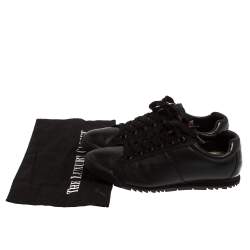 مملوكة مسبقًا Prada Sport Black Leather And Suede Low Top Sneakers Size 40.5