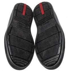 Prada Sport Black Leather Slip On Loafers Size 40