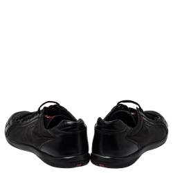 Pre Owned Prada Sport Black Nylon And Leather Low Top Sneakers Size 40.5