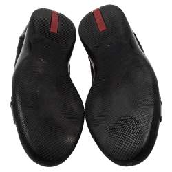 Pre Owned Prada Sport Black Nylon And Leather Low Top Sneakers Size 40.5