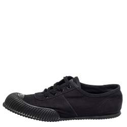Prada Sport Black Canvas Low Top Sneakers Size 41