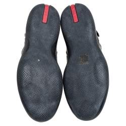 Pre Owned Prada Sport Black Leather Velcro Strap Ankle Boots Size 42