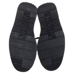 Pre Owned Prada Sport Black Brogue Leather Lace Up Derby Size 44