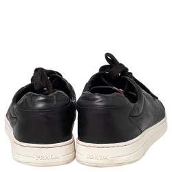مملوكة مسبقًا Prada Sport Black Leather Low Top Sneakers Size 44.5