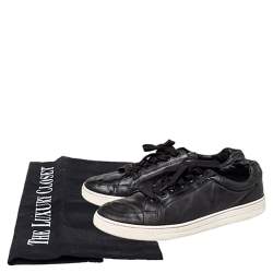مملوكة مسبقًا Prada Sport Black Leather Low Top Sneakers Size 44.5